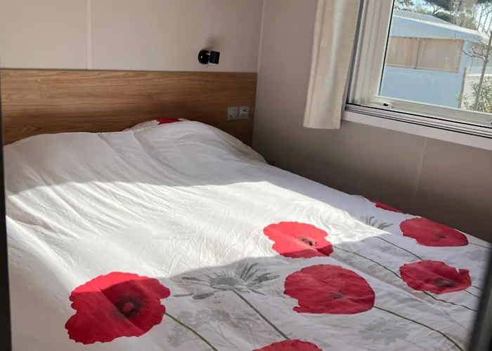 Mobil-home Cosy 6 P Climatisé à à 200 M De La Dans 4 étoiles Calme Et Familial Campeggio Hyères